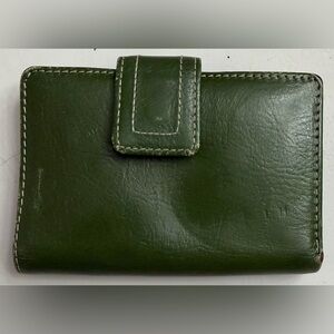 FOSSIL Olive Green Leather Wallet